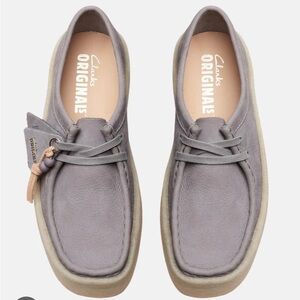 Clarks Originals women's Wallabee shoes in grey nubuck